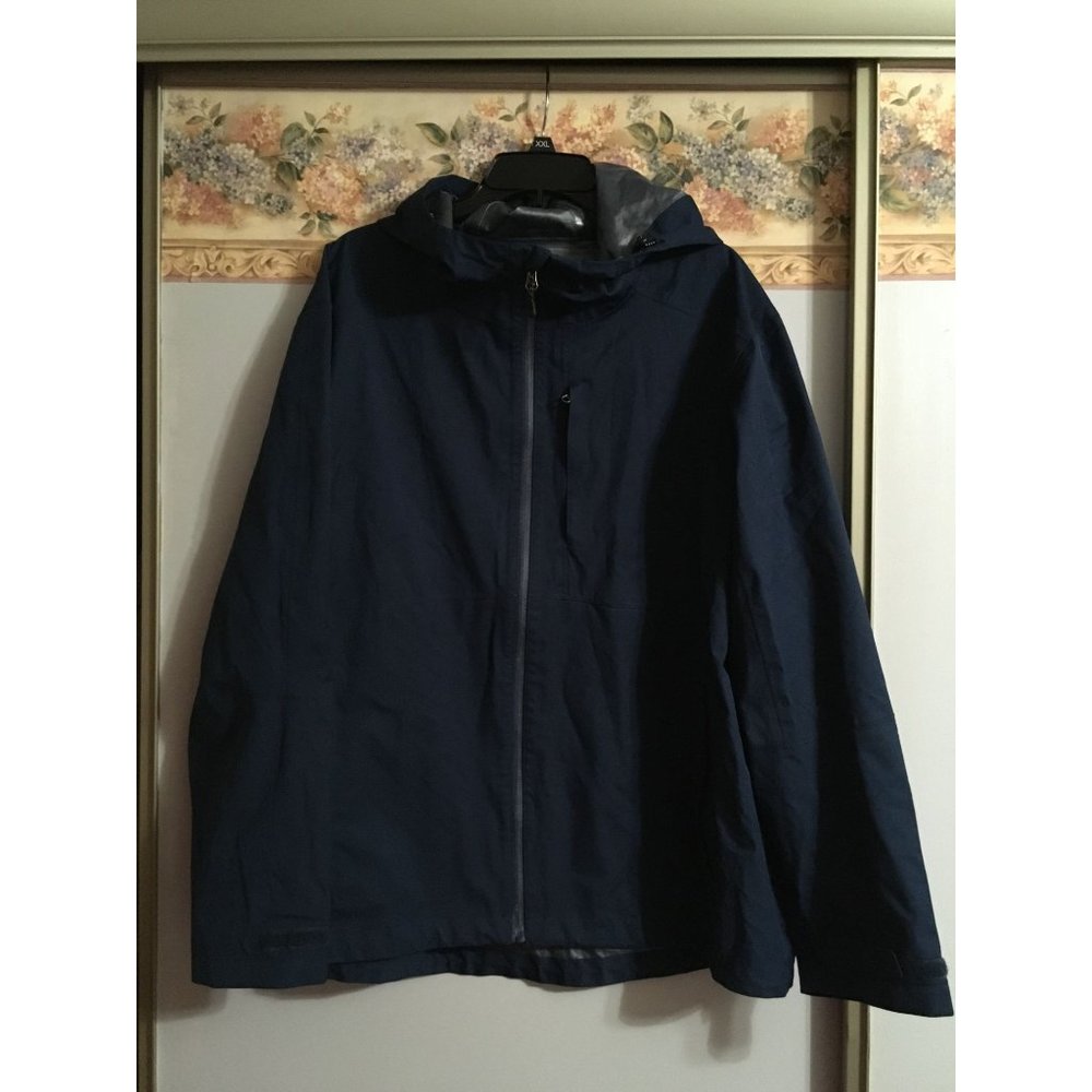 Swiss+Tech XL Blue Hooded Outdoor Softshell Packable Casual Lightweight Jacket
